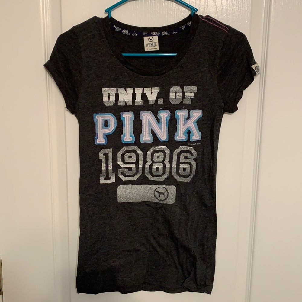Lady’s Sleeveless Charcoal T by PINK size Small